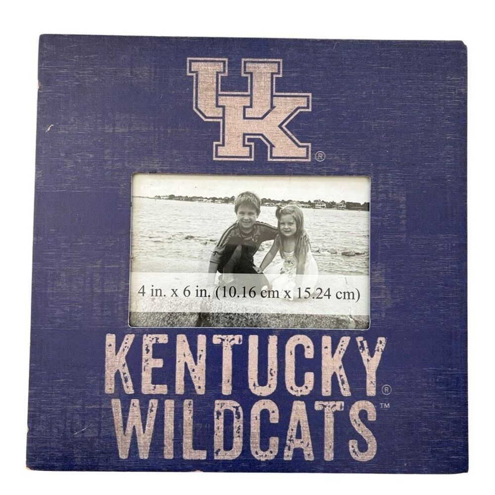 University Of Kentucky Wildcats 4x6 Frame In 10x10 Decorative Wood